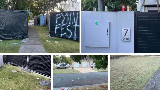 The images posted to the Burleigh and Miami Community – 4220 Facebook group Sunday morning, showing the debris and garbage left on Anzac Pde.