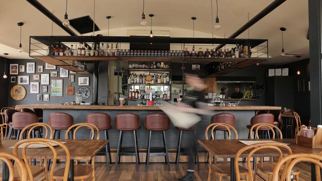 The saloon-style interiors at Proof BBQ &amp; Booze, Windsor. Picture: Mark Cranitch