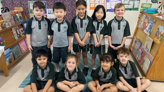 St Bernard’s Primary School Prep B: Back row: Jasper, Liam, Cobia, Roa anc Lachlan. Front row: Devash, Patrice, Isabella and Levi. PHOTO: Penelope Pelecas