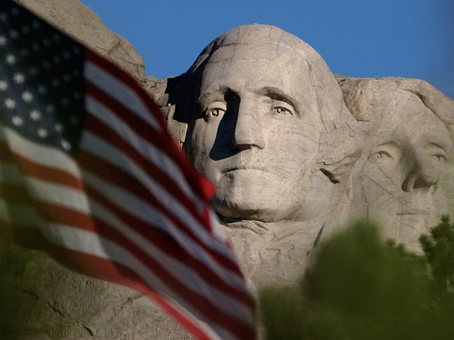 Mt Rushmore, the latest target of protesters’ scorn. Picture: AP