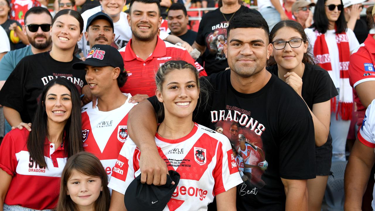 David Fifita and Shaylee Bent (pictured together) have been dating since 2022. Credit: NRL Images.