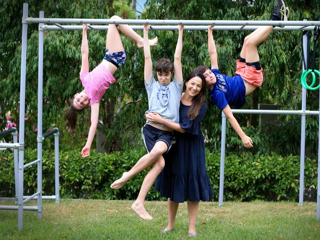 Helen Clifton with Georgia, 10, Tom, 13, and Hamish, 10. Picture: Jamie Hanson