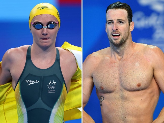 James Magnussen and Ariarne Titmus