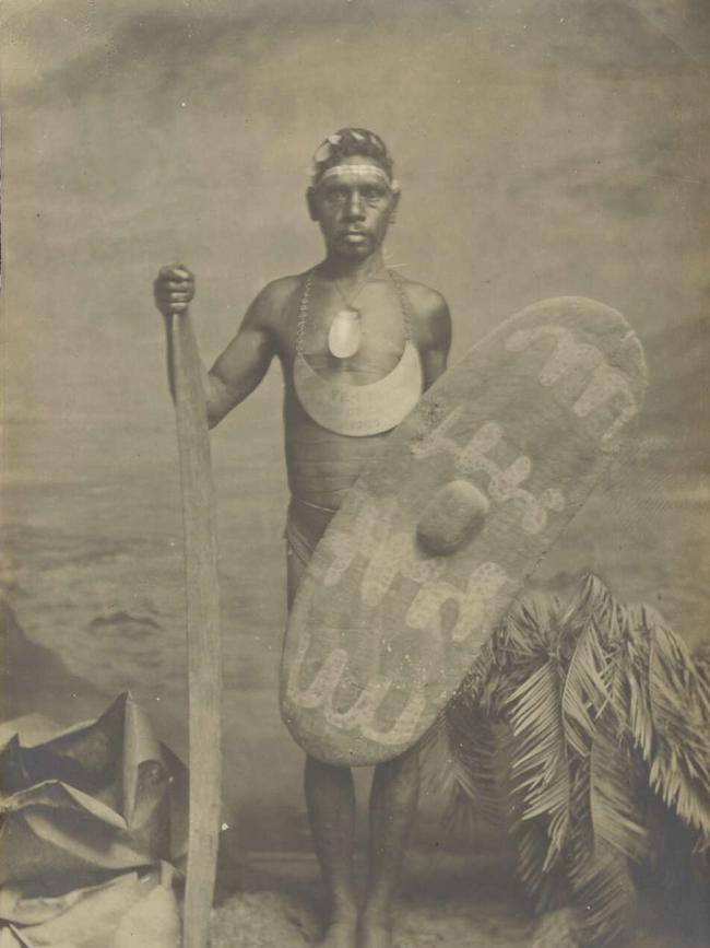 Ye-i-nie the "King of Cairns" and great-grandfather to indigenous leader Henrietta Marrie in a 1905 photo wearing his regalia which was taken by the British Museum until being finally returned to Australia in 2015. PICTURE: A ATKINSON / NATIONAL LIBRARY OF AUSTRALIA