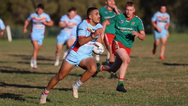 Logan Aldridge playing for De La Salle in the Mojo Homes Illawarra Cup in 2022. Photo: De La Salle RLFC.