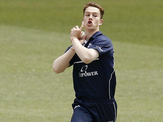 Mitch Perry in his 50-over debut. Picture: Darrian Traynor/Getty Images