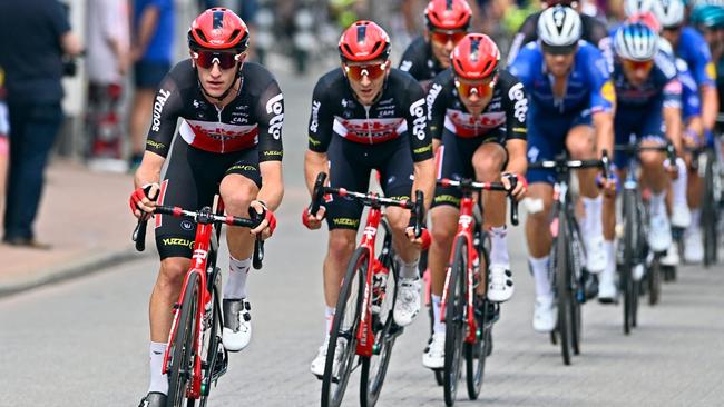 Warwick alumni Harry Sweeny competing as part of the Lotto Soudal World Tour team in the 2021 Tour de France. Picture: contributed / PhotoNews