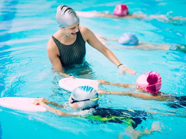 Swim school. Swimming class. Swim teaching. Generic.