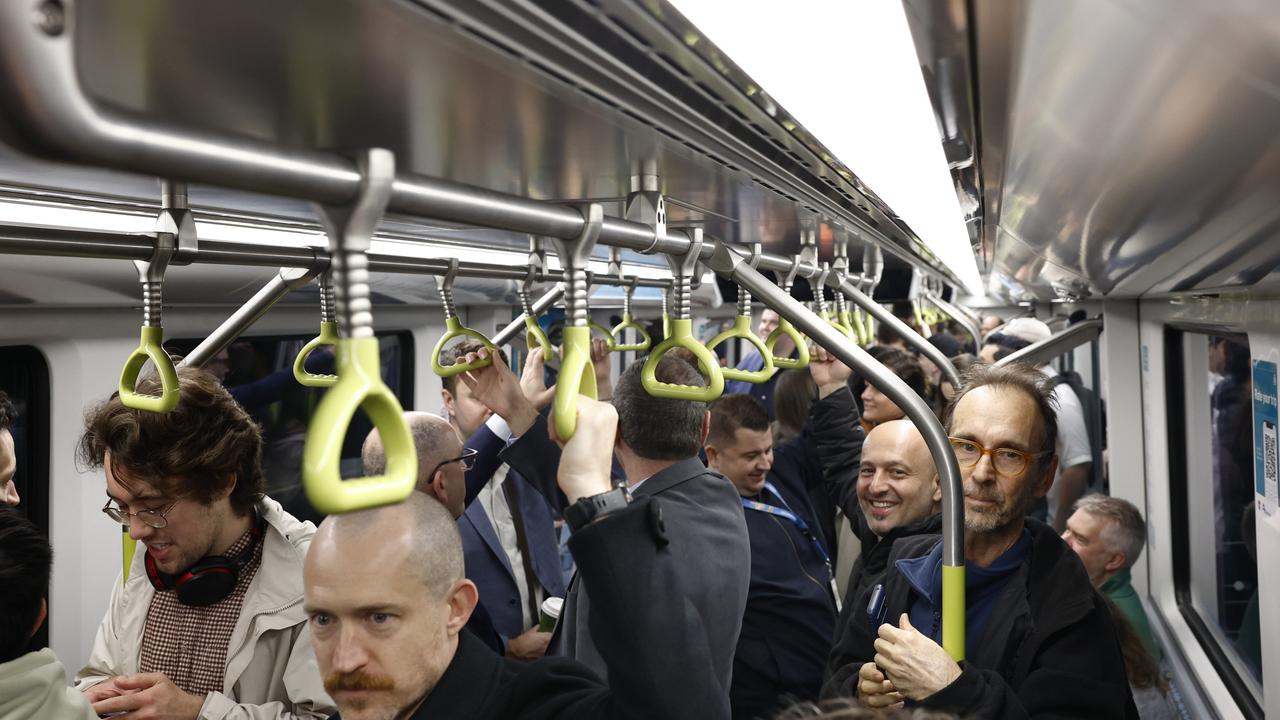 Crowded trains after the new CBD Metro opened in August. The line is now providing 200,000 individual passenger trips per day. Picture: Richard Dobson / Newswire