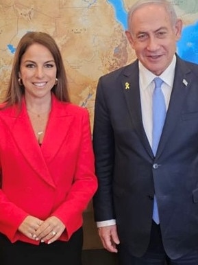 Ms Markson with Israeli Prime Minister Benjamin Netanyahu during her visit.