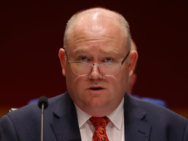 SYDNEY, AUSTRALIA - NewsWire Photos SEPTEMBER 2, 2022: NSW Budget Estimates Committee, Commissioner of Resilience NSW Shane Fitzsimmons (pictured) giving evidence. Picture: NCA NewsWire / David Swift