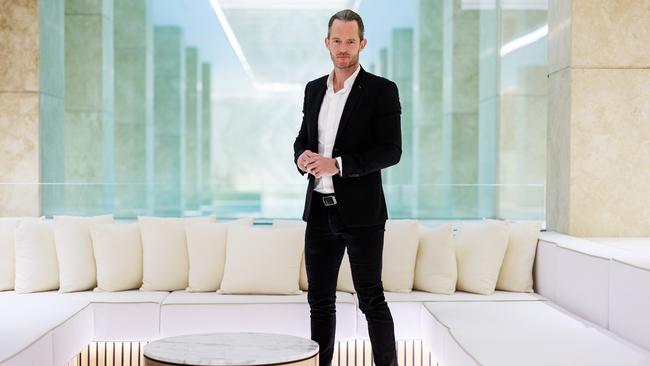 21/11/22 Rich-lister property developer Tim Gurner in his new luxury development in St Kilda. Aaron Francis / The Australian