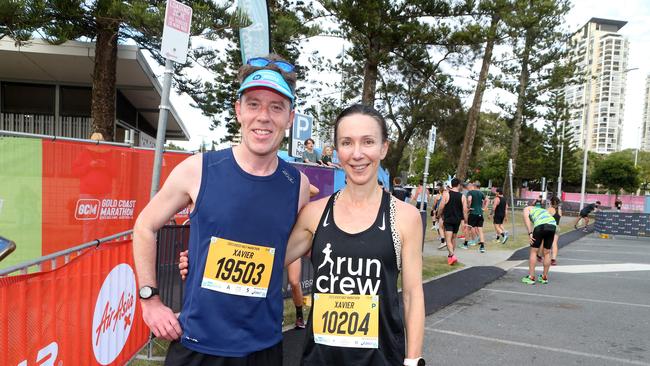 Gold Coast Marathon 2023 ALEX CLARK and JOANNA DENT. 1 July 2023 Southport Picture by Richard Gosling