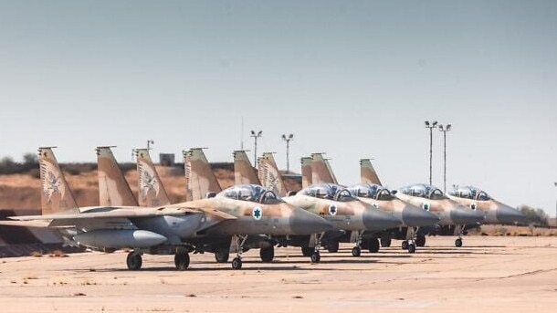 Israeli Air Force fighter jets prepare for takeoff for air strikes against the Houthis in Yemen, May 5, 2025. Picture: Israel Defence Forces.