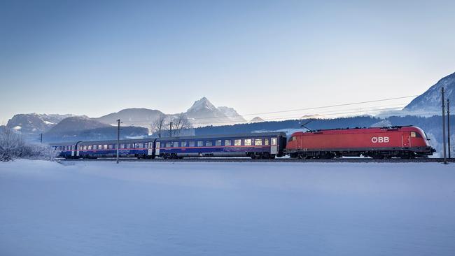 Sleeper train OBB Nightjet connects major European cities.