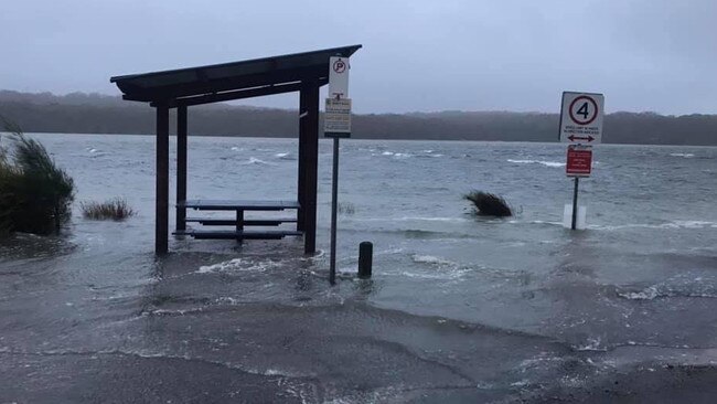 Flooding at Lake Conjola. Picture: John Morrison