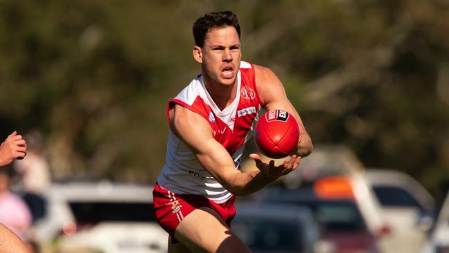 Jack Redden in action for Willunga against Mount Compass. Picture: Ashleigh Carey