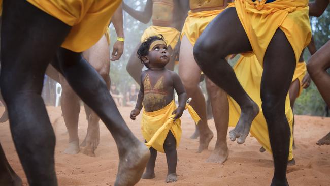 Dancers at the Garma Festival in Arnhem Land, NT. Picture: Melanie Faith Dove