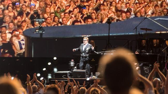 Elton John performs at the C.ex International Stadium as part of his global farewell tour.