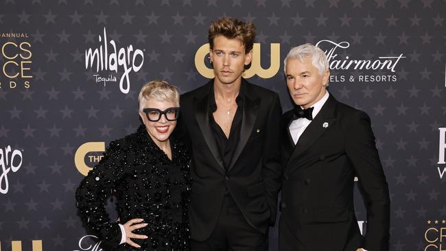 Catherine Martin, Austin Butler and Baz Luhrmann. Photo: Getty