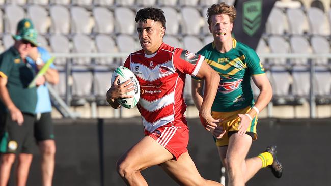 PBC 6. Michael Roberts, Queensland Schoolboy Phil Hall Cup rugby league grand final between Palm beach Currumbin SHS and St Brendan's College, Redcliffe. Picture: Liam Kidston