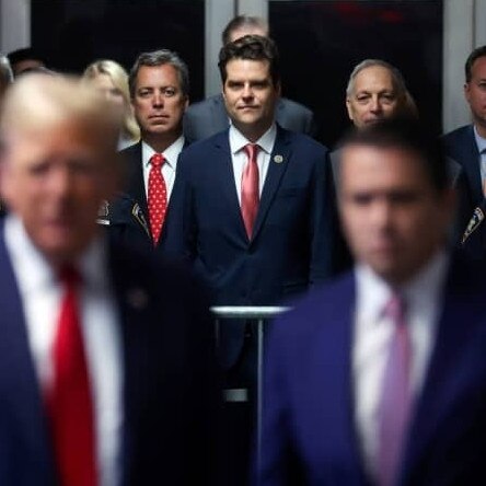 Gaetz appeared with fellow Republican lawmakers to support former President Donald Trump during his trial in Manhattan criminal court. Picture: Mike Segar/PRESS POOL