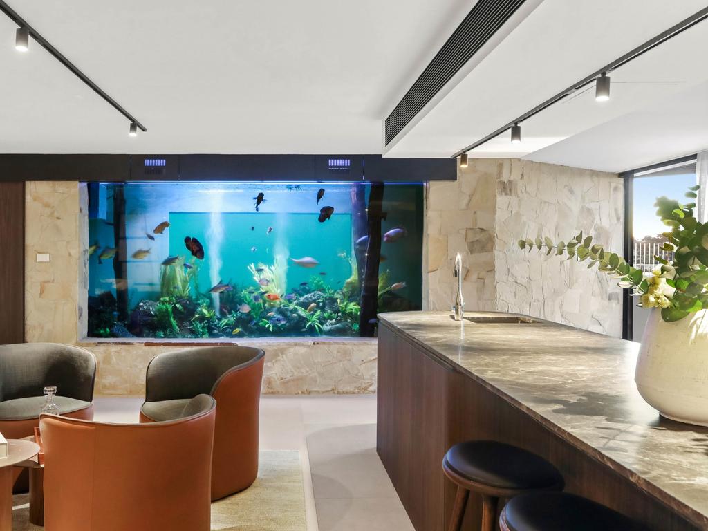 Not to mention an aquarium in the penthouse.