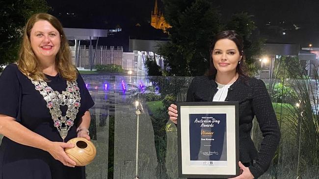 Ipswich Citizen of the Year ceremony: Citizen of the Year 2022 Zoe Knorre with mayor Teresa Harding at the recent ceremony.