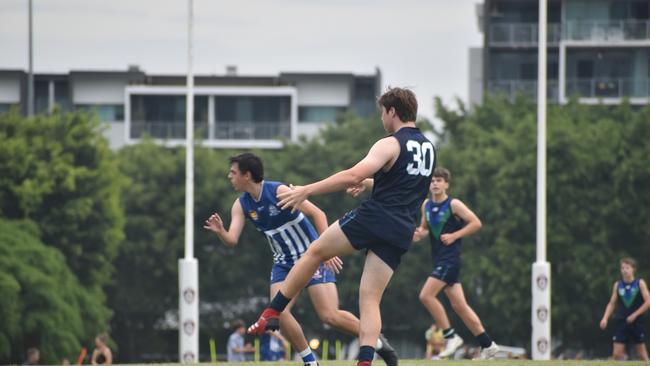 AIC First XVIII AFL footy game between Ambrose Treacy College and St Edmund's College. Picture, Nick Tucker.