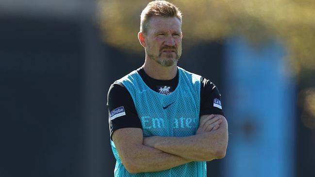 Nathan Buckley says he wants to continue coaching Collingwood beyond this year. Picture: Getty Images