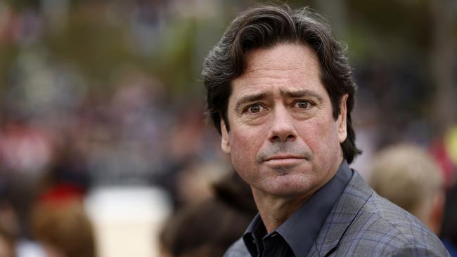 Gillon McLachlan during the AFL Grand Final parade. Picture: Darrian Traynor/AFL Photos