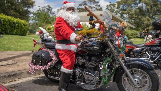 Martin Davis at the Downs Motorcycle Sport Club 2024 toy run. Sunday, December 15, 2024. Picture: Christine Schindler