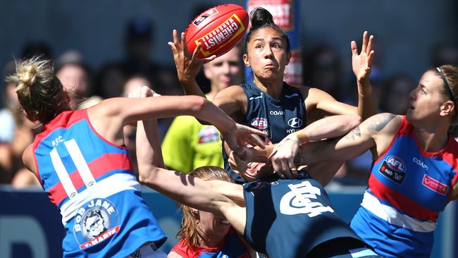 Bec Goddard would like to see a positional zones rule introduced. Picture: Wayne Ludbey