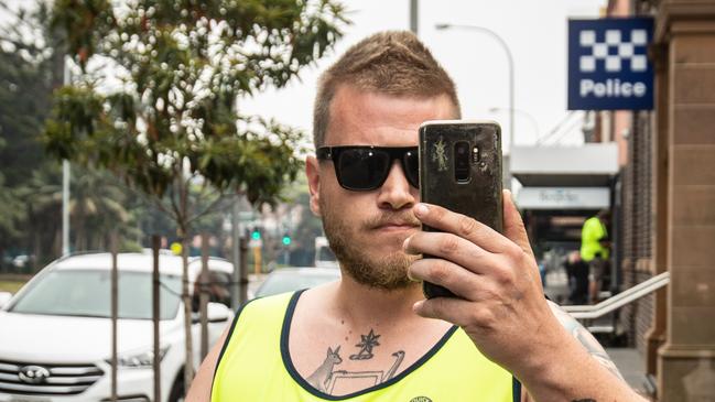 Daniel Nicholas, 31, of Narraweena, on his way into Manly Courthouse. Picture: Julian Andrews