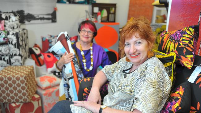 Raw Cloth owner Rhonda Dunne (right) and work partner Kerrie Horgan.