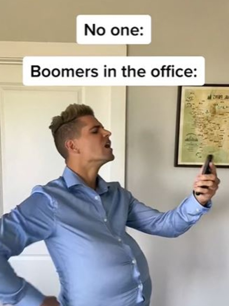 There have been billions of views for videos with hashtags #Boomer and #OKboomer. Picture: TikTok