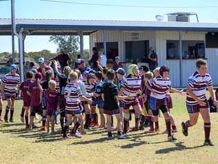 WILDCAT SPIRIT: The Wandoan junior rugby league football club will be hosting the final junior carnival for the season on Saturday. The club are fundraising to help the Green family after their eight-year-old son, Jaxon was struck by a vehicle on the Warrego Highway. Picture: Kate McCormack