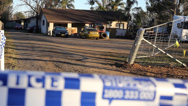 The home on Mersey Rd Bringelly became a crime scene after the home invasion. Picture: John Grainger