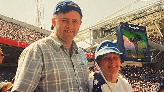 Opposition Leader Anthony Albanese with his mum Maryanne Ellery. Picture: Facebook