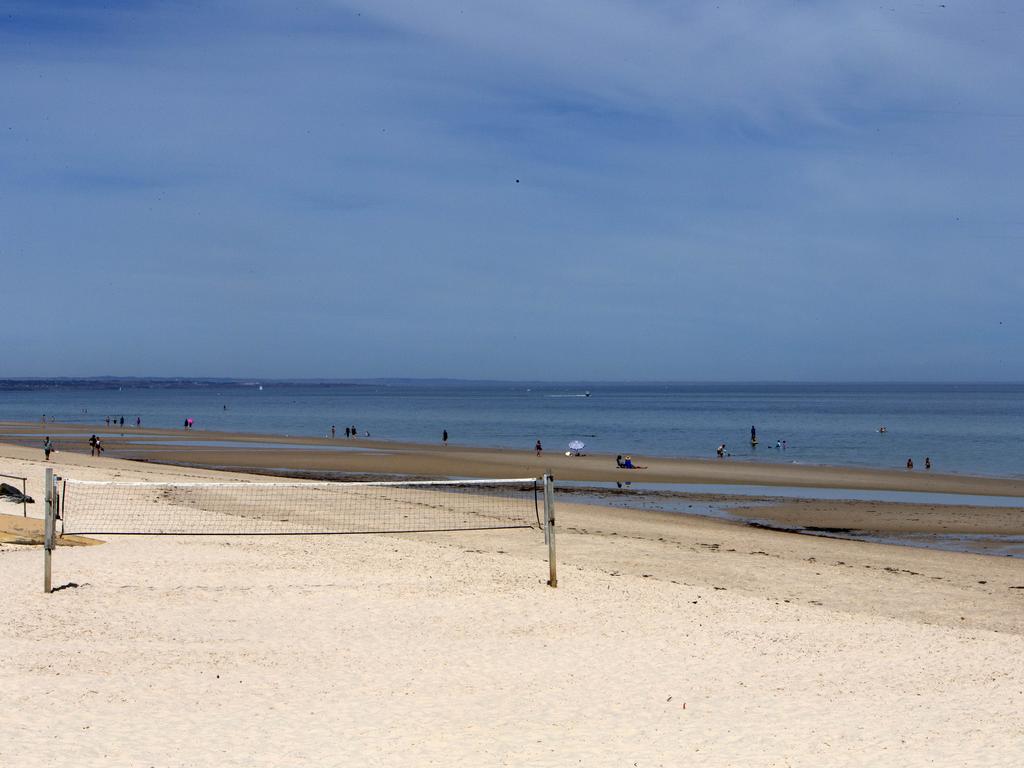 Henley Beach Square, jetty and beach. Picture: Emma Brasier