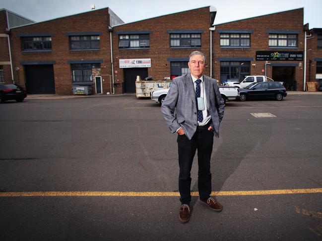 Former Inner West councillor Simon Emsley at the site. Picture: Phil Rogers