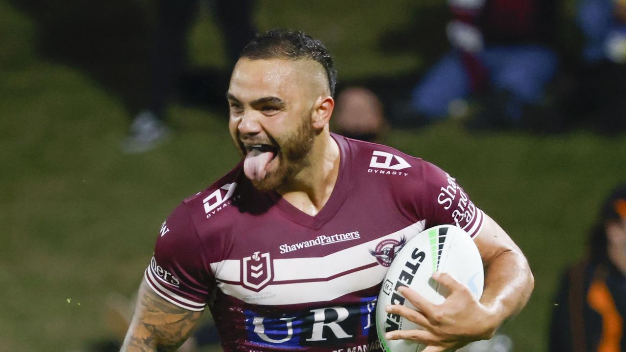 Manly utility Dylan Walker will join the Warriors in 2023 on a three-year deal. Picture: Getty Images.