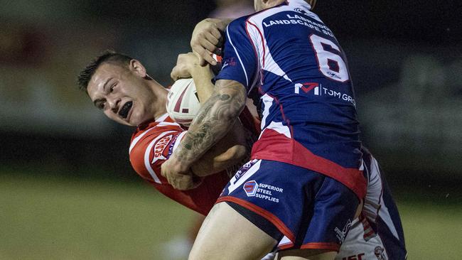 Round 10 of the Rugby League Gold Coast match between Runaway Bay and Currumbin at Bycroft Oval on Saturday. Currumbin's Jakob Smith . Picture: Jerad Williams