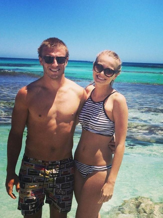 Kieren Jack with girlfriend Charlotte Goodlet. Source: Instagram