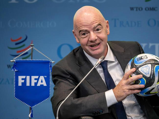 FIFA president Gianni Infantino has supported the flying of First Nations flags at Women’s World Cup stadiums. Picture: Fabrice Coffrini / AFP