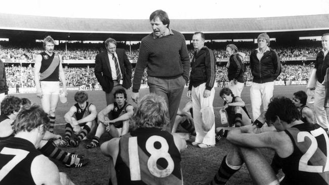 Sheedy delivered an almighty spray during the 1983 Grand Final loss.