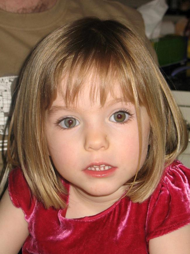 McCann disappeared from her family’s hotel room in Portugal in May 2007. Picture: Metropolitan Police/AFP