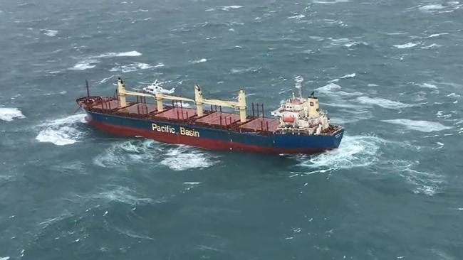 Westpac Life Saver Rescue Helicopters, is responding to a stranded container ship off the Royal National Park. Conditions are currently too rough to attempt to winch the crew from the ship., The ship has no power and is currently 1nm offshore, Source;, https://twitter.com/slsnsw/status/1543773397544366080?s=27&amp;t=_jDDHkhA4nKNNX07pGmoew