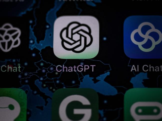 This illustration picture shows the AI (Artificial Intelligence) smartphone app ChatGPT surrounded by other AI App in Vaasa, on June 6, 2023. (Photo by OLIVIER MORIN / AFP)