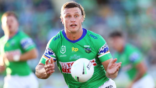 Jack Wighton started the season at his brilliant best for the Raiders in his 200th game. Picture: Mark Nolan/Getty Images